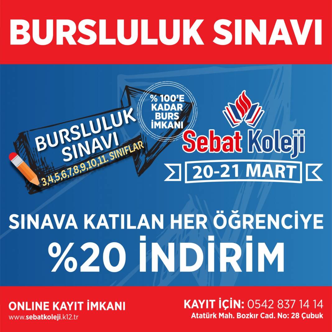 SEBAT KOLEJİ BURSLULUK SINAVI YAPIYOR 1