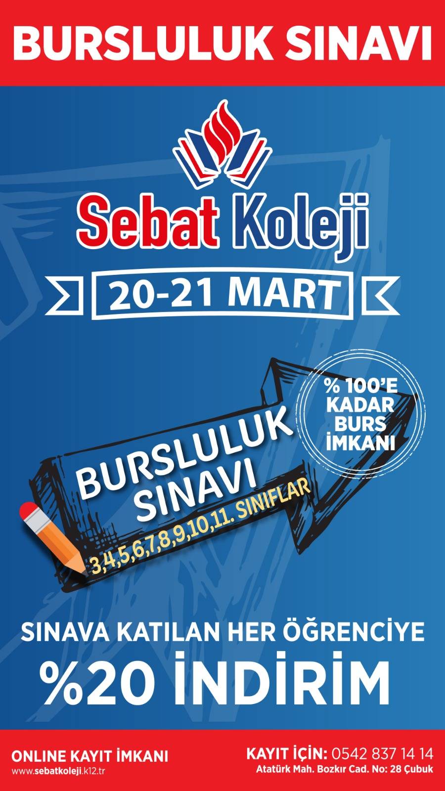 SEBAT KOLEJİ BURSLULUK SINAVI YAPIYOR 2
