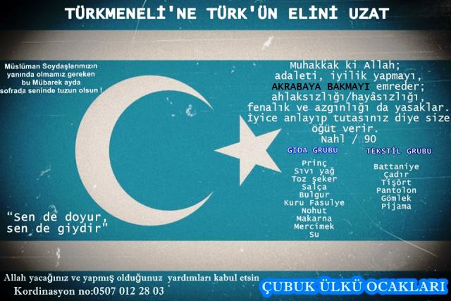 Haydi TÜRK! Türkmeneli'ne Türk'ün elini uzat!!!