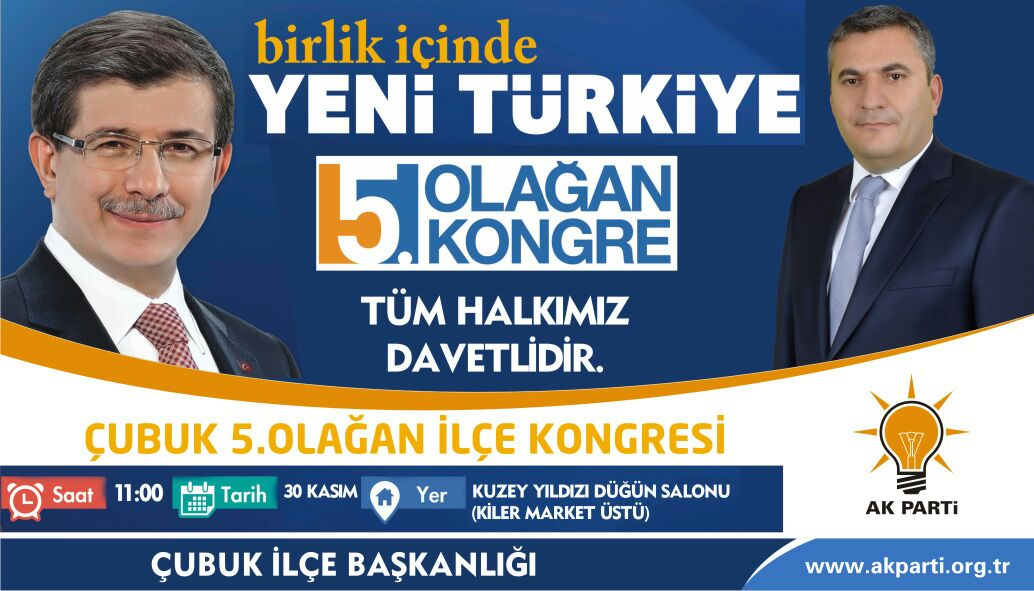 Çubuk Ak Parti İlçe Başkanı Demirbaş’dan Kongreye Davet