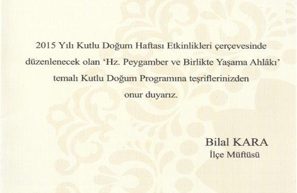 KUTLU DOĞUM PROĞRAMINA DAVET