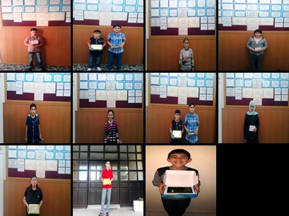 DERECEYE GİREN ÖĞRENCİLER ÖDÜLLENDİRİLDİ