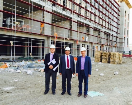 ÖSYM Başkanı ve Rektör Metin Doğan YBÜ Külliyesi İnşaatında İncelemelerde Bulundu