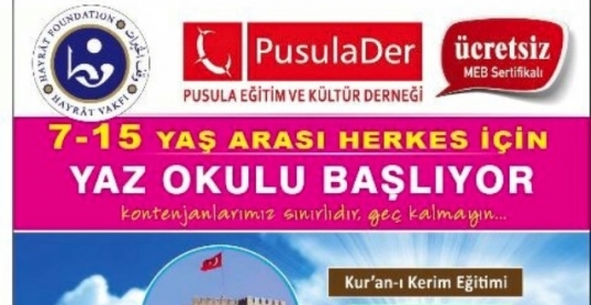Hayrat Vakfı Tarafından Yaz Kursu