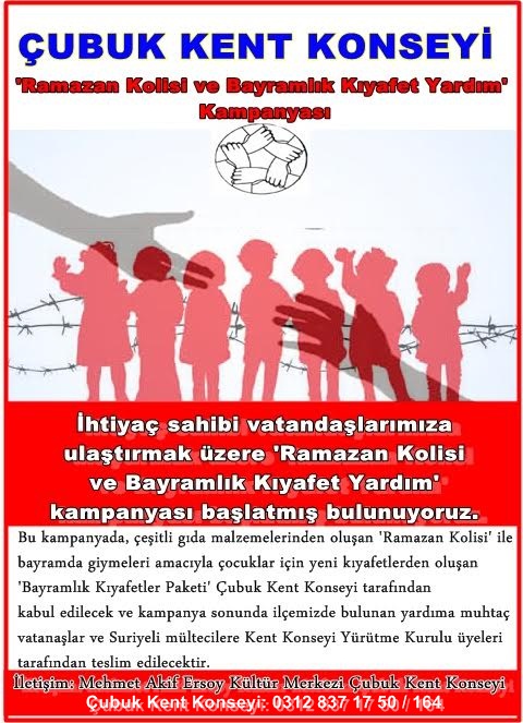 Çubuk Kent Konseyi’nden Yardım Kampanyasına Davet