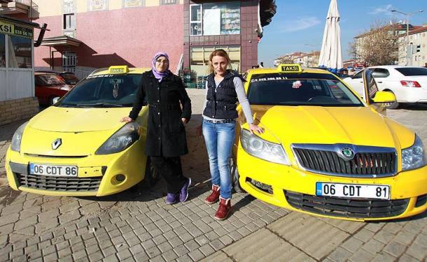 Bu taksiler sadece kadınlara hizmet ediyor