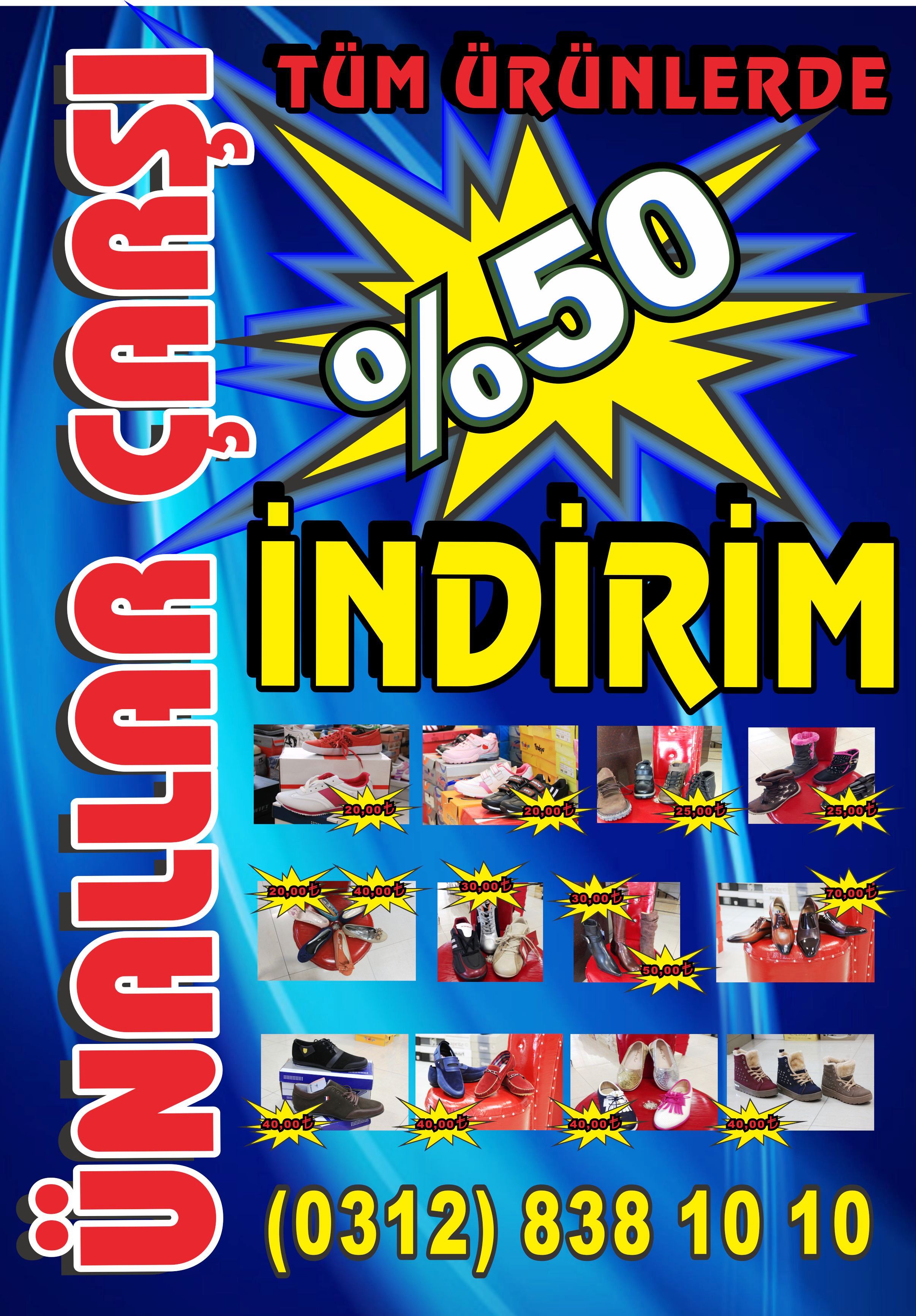 Ünallar Çarşıda Yüzde 50 indirim fırsatı Acele Edin