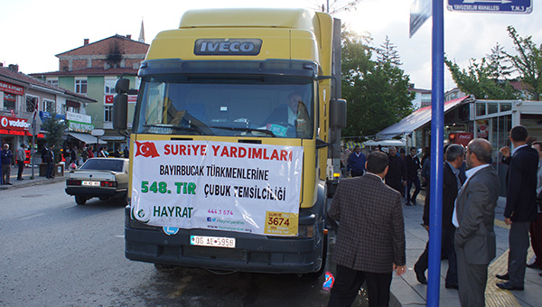 Çubuk'tan Bayırbucak Türkmenlerine yardım