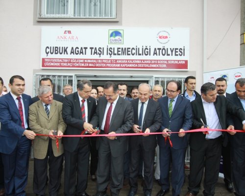 ÇUBUK AGAT TAŞI İŞLEMECİLİĞİ ATÖLYESİ TÖRENLE AÇILDI