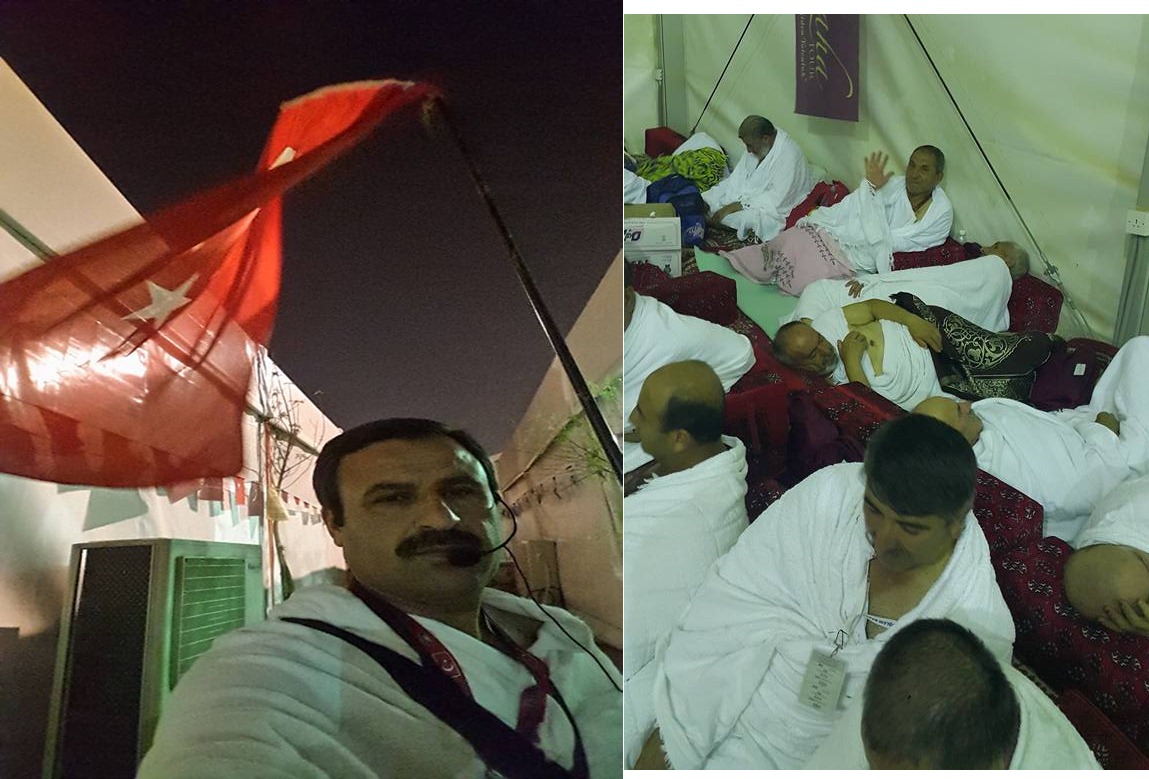 Çubuklu hacılar Arafat'a çıktı