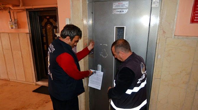 “MUAYENE FİŞİ” ALMAYAN ASANSÖRLER MÜHÜRLENİYOR..