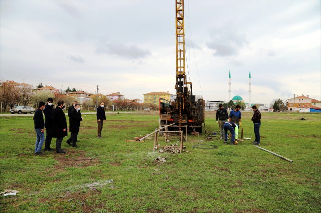 Çubuk'ta yapılacak yüzme havuzunun etüt çalışmaları başladı