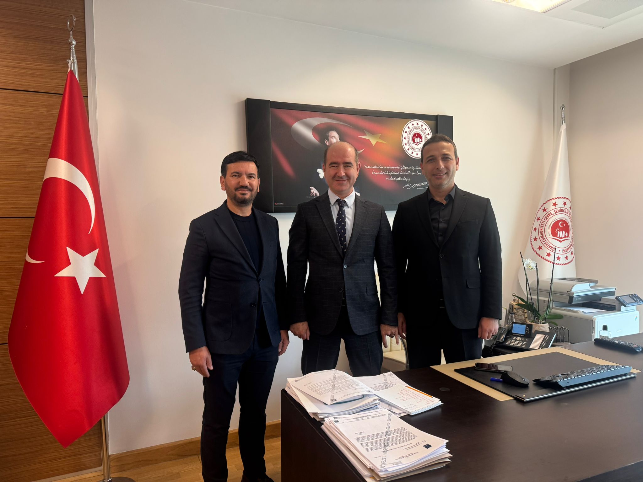 Hemşehrimiz Mustafa Bakır’a Müteahhitler Derneğinden Ziyaret