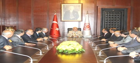 TBMM BAŞKANI ÇİÇEK'E ZİYARET