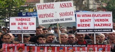 Çubuk’ta terör protestosu