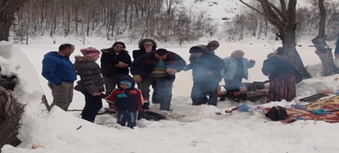 Çubuk'ta Kar Üstünde Piknik Keyfi