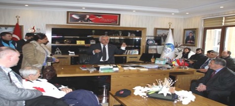 AB'li Konuklar, Başkan Özden'i Ziyaret Etti