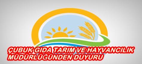 ÇUBUK GIDA TARIM VE HAYVANCILIK MÜDÜRLÜĞÜNDEN DUYURU