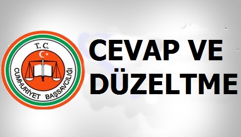 CEVAP VE DÜZELTME