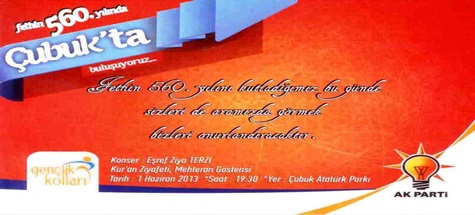 FETİH ŞÖLENİNE DAVET