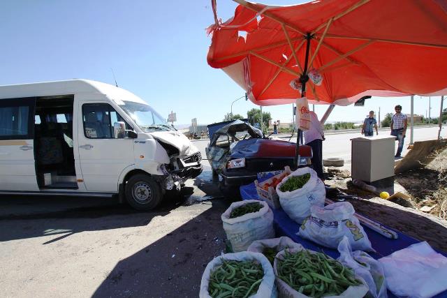 Çubuk'ta trafik kazası:1 yaralı